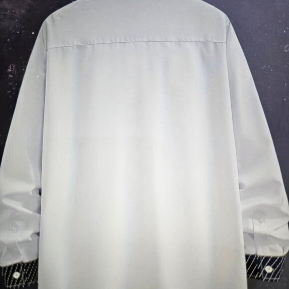 Brand new mens  plus size white long sleeve button down dress shirt shirt - Picture 2 of 5